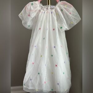 GAP White Dress with Colorful Star Accents